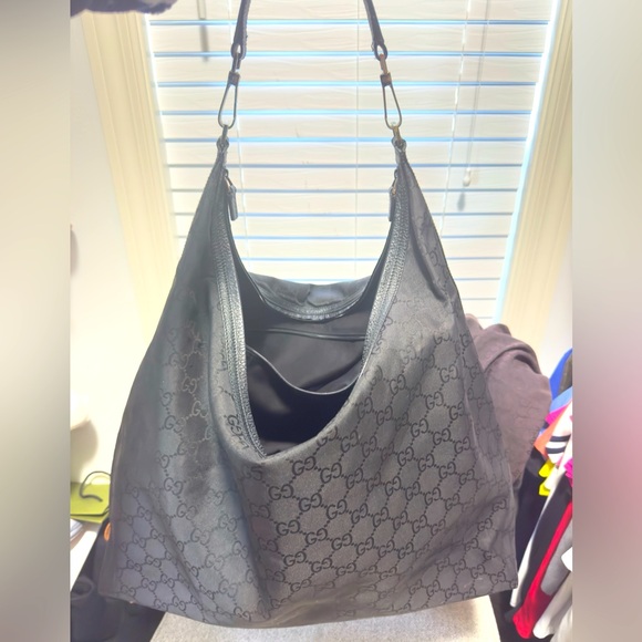 Gucci Nylon Monogram Extra Large Hobo black. Great Condition. - Picture 1 of 5